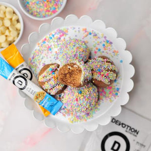 Devotion Nutrition- No-Bake Protein Cookie Dough Cake Balls