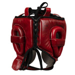 Title Blood Red Leather Sparring Glove/ Blood Red Head Gear