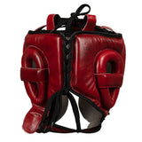 Title Blood Red Leather Sparring Glove/ Blood Red Head Gear
