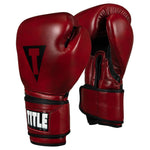 Title Blood Red Leather Sparring Glove/ Blood Red Head Gear
