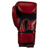 Title Blood Red Leather Sparring Glove/ Blood Red Head Gear