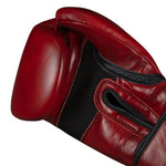 Title Blood Red Leather Sparring Glove/ Blood Red Head Gear